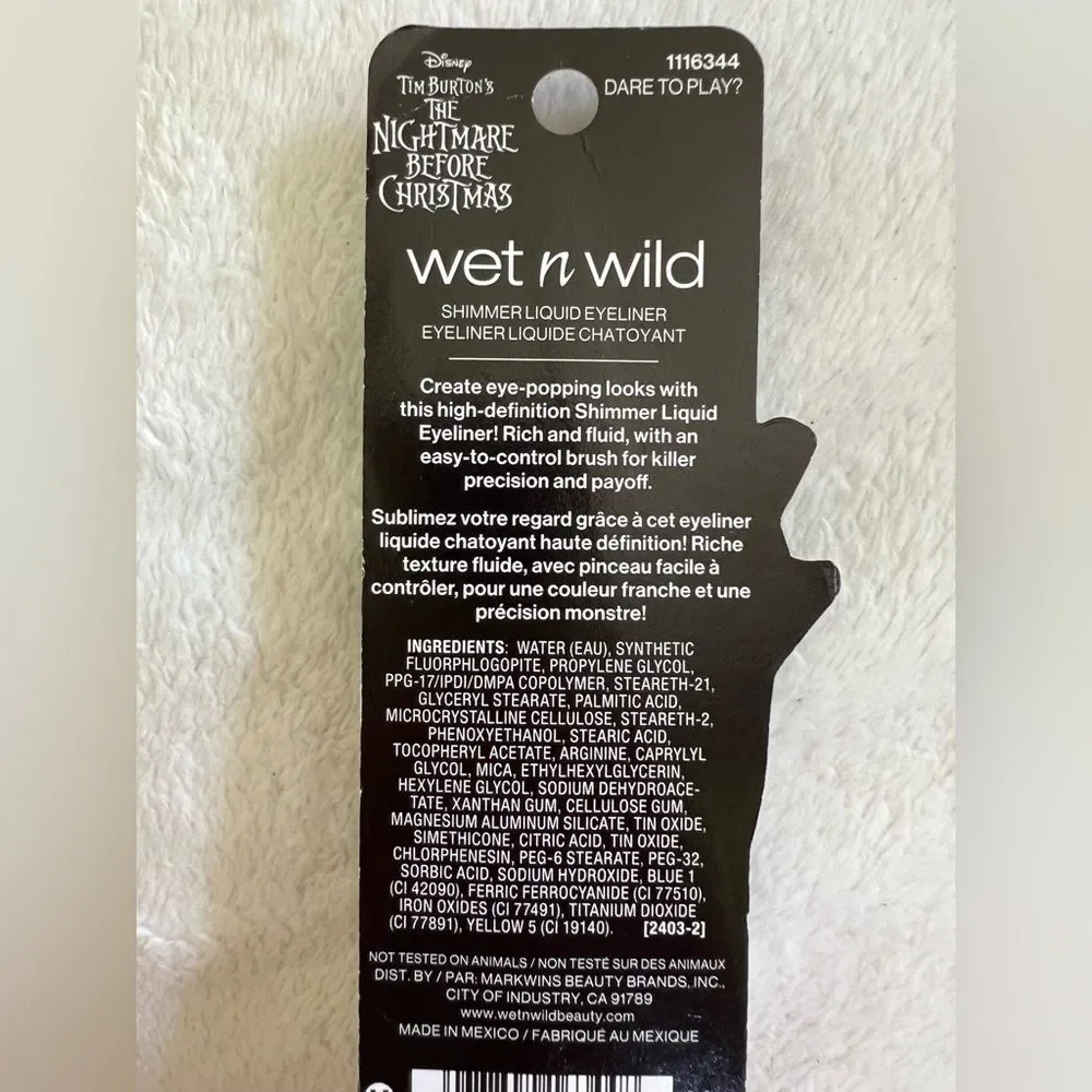 Wet N Wild X Disney The Nightmare Before Christmas Liquid Eyeliner
